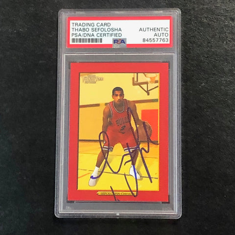 2006-07 Topps Turkey Red #193 Thabo Sefolosha Signed Card Auto PSA/DNA Slabbed Bulls