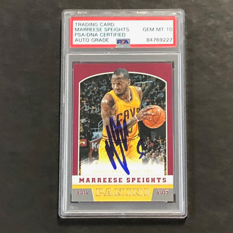 2012-13 Panini Basketball #115 Marreese Speights Signed Card AUTO 10 PSA Slabbed Grizzlies