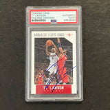 2015-16 NBA Hoops #170 Ty Lawson Signed Card AUTO PSA Slabbed Rockets