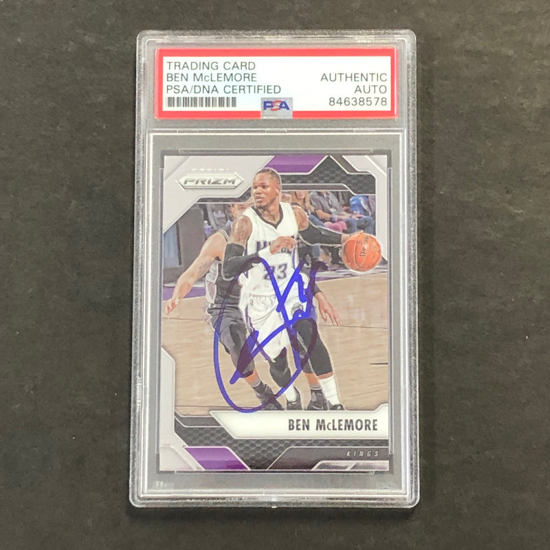 2016-17 Panini Prizm #116 Ben McLemore Signed Card AUTO PSA Slabbed Kings