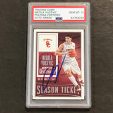 2015-16 Contenders Draft Picks Season Ticket #76 Nikola Vucevic Signed Card AUTO PSA Slabbed USC