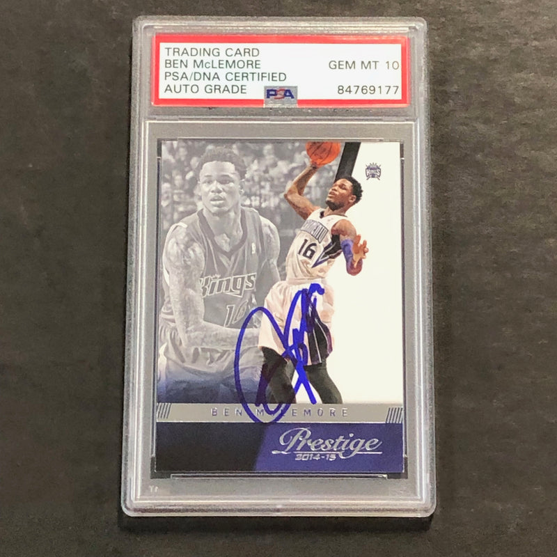 2014-15 Panini Prestige #6 Ben McLemore Signed Card AUTO 10 PSA Slabbed Kings