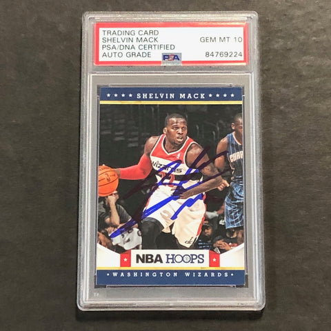 2012-13 Panini NBA Hoops #271 Shelvin Mack Signed Card AUTO 10 PSA Slabbed Wizards