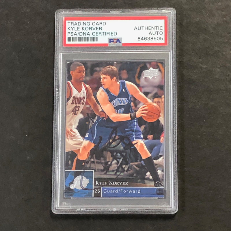 2009-10 Upper Deck #192 Kyle Korver Signed Card AUTO PSA Slabbed Jazz