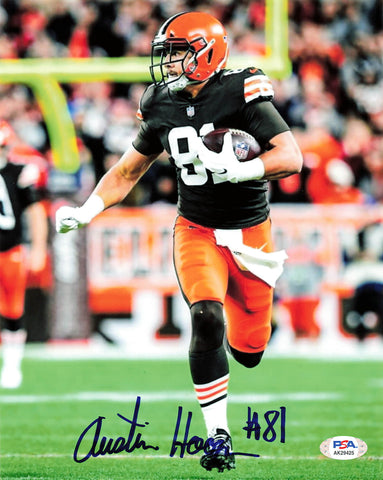 AUSTIN HOOPER signed 8x10 photo PSA/DNA Cleveland Browns Autographed