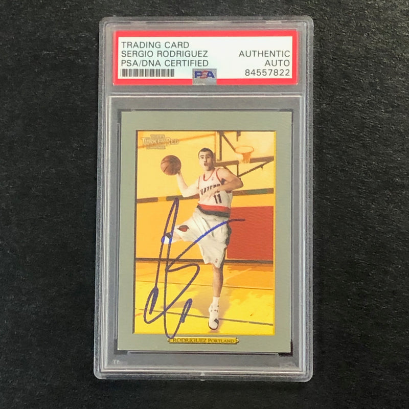 2006-07 Topps Turkey Red #224 Sergio Rodriguez Signed Card AUTO PSA Slabbed Trail Blazers