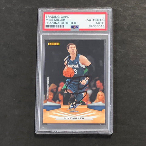 2009-10 Panini Basketball #150 Mike Miller Signed Card AUTO PSA Slabbed Wizards