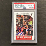 2015-16 Panini NBA Hoops #224 Meyers Leonard Signed Card AUTO 10 PSA Slabbed Portland Trail BlazerN