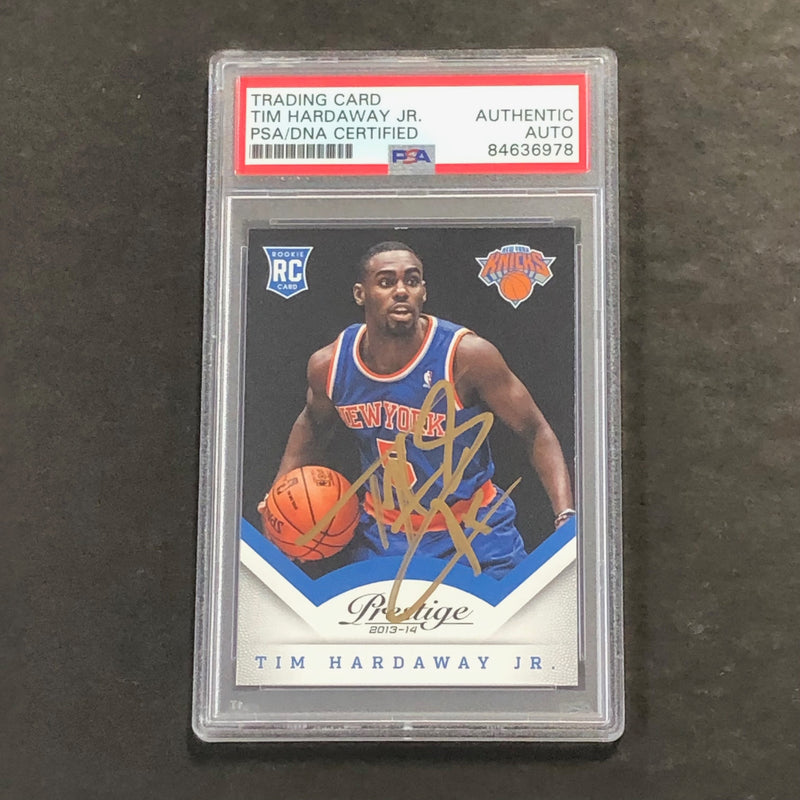2013-14 Panini Prestige #184 Tim Hardaway Jr. Signed Card AUTO PSA Slabbed Knicks