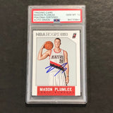 2015-16 NBA Hoops #174 Mason Plumlee Signed Card AUTO 10 PSA Slabbed Blazers