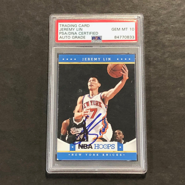 2012-13 Panini NBA Hoops #19 Jeremy Lin Signed Card AUTO PSA