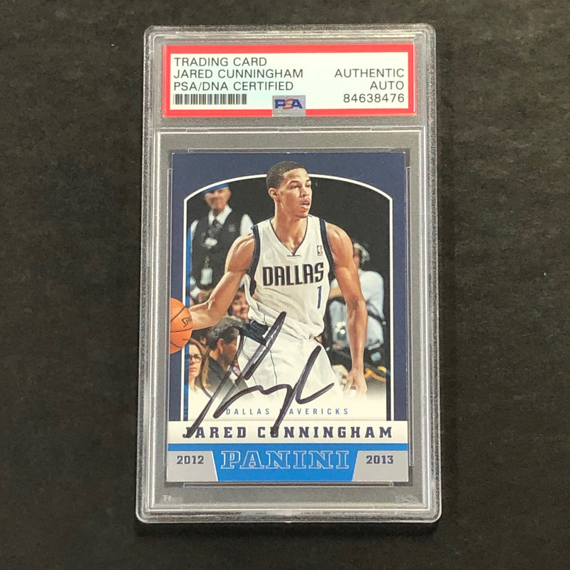 2012-13 Panini #254 Jared Cunningham Signed Card AUTO PSA Slabbed Mavericks