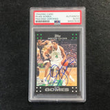 2007-08 Topps #88 Ryan Gomes Signed Card AUTO PSA Slabbed Celtics