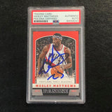 2012-13 Panini Basketball #173 Wesley Matthews Signed Card AUTO PSA Slabbed Trailblazers