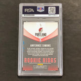 2018-19 Panini Donruss Draft Kings #12 Anfernee Simons Signed Card AUTO Graded 10 PSA Slabbed RC Blazers