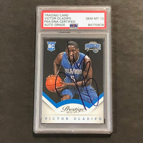 2013 Panini Prestige  #162 Victor Oladipo Signed Card AUTO 10 PSA/DNA Slabbed RC
