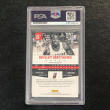 2012-13 Absolute Basketball #38 Wesley Matthews Signed Card AUTO PSA Slabbed Trailblazers