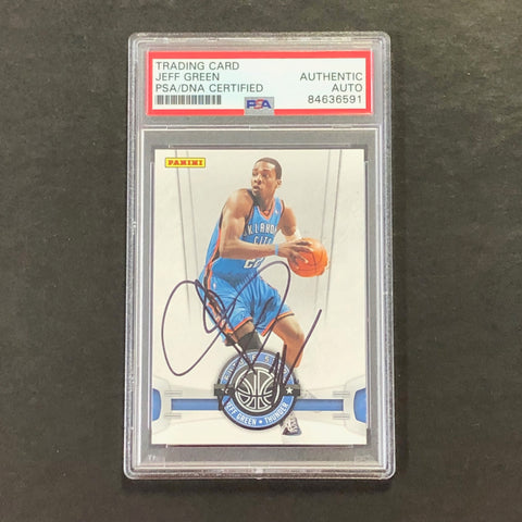 2008-09 Panini Future Stars #7 Jeff Green Signed Card AUTO PSA/DNA Slabbed Thunder