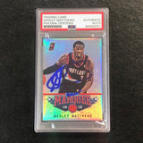 2012-13 Panini Marquee #60 Wesley Matthews Signed Card AUTO PSA Slabbed Trailblazers
