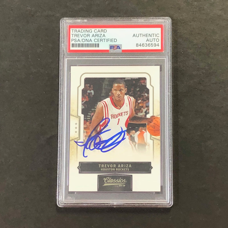 2009-2010 NBA Panini Classics #24 Trevor Ariza Signed Card AUTO PSA Slabbed Rockets