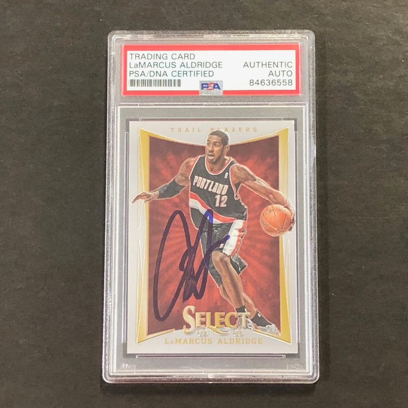 2012-13 PANINI Select #102 LaMarcus Aldridge Signed AUTO PSA Slabbed Trail Blazers