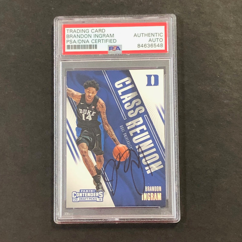 2016-17 PANINI Contenders Draft Picks #2 Brandon Ingram Signed Card AUTO PSA Slabbed RC