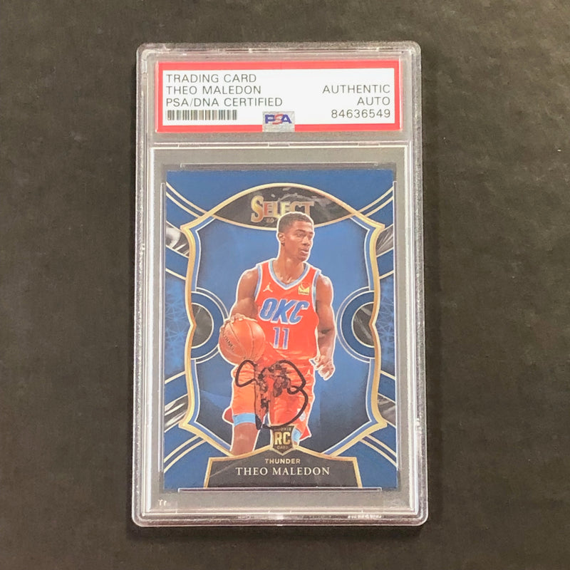 2020-21 Panini Select #94 Theo Maledon Signed Card AUTO PSA Slabbed RC Thunder