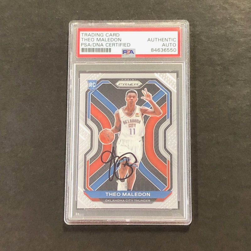 2020-21 Panini Prizm #289 Theo Maledon Signed Card AUTO PSA Slabbed RC Thunder