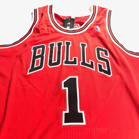 Derrick Rose Signed Bulls 35 x 42.5 Custom Framed Jersey