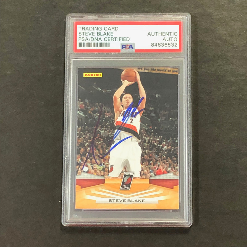 2009-10 Panini #225 Steve Blake Signed Card AUTO PSA Slabbed Trail Blazers