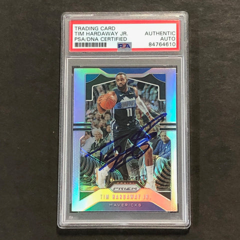 2019-20 Panini Silver Prizm #77 Tim Hardaway Jr. Signed Card AUTO PSA Slabbed Mavericks