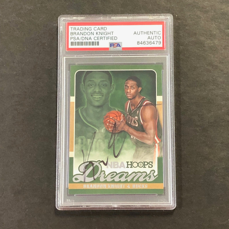 2013-14 Panini Prestige #126 Brandon Knight Signed Card AUTO PSA Slabbed Bucks