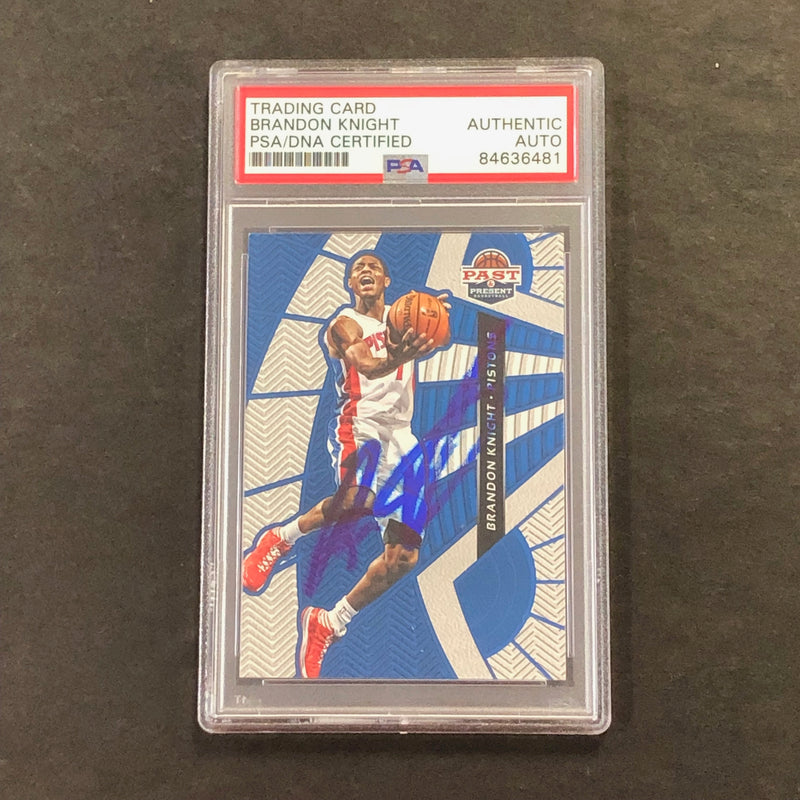 2013-14 Panini Past and Present #88 Brandon Knight Signed Card AUTO PSA Slabbed Pistons