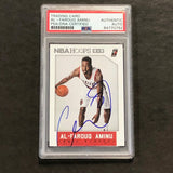 2015-16 NBA Hoops #25 Al-Farouq Aminu Signed Card AUTO PSA Slabbed Trail Blazers