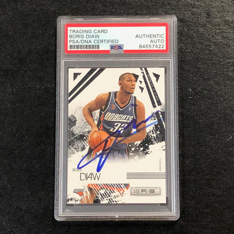 2009-10 Rookies & Stars #9 Boris Diaw Signed Card AUTO PSA Slabbed Bobcats
