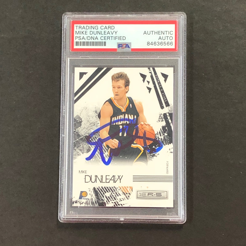 2009-10 Panini Rookies & Stars #35 Mike Dunleavy Signed Card AUTO PSA/DNA Slabbed Pacers