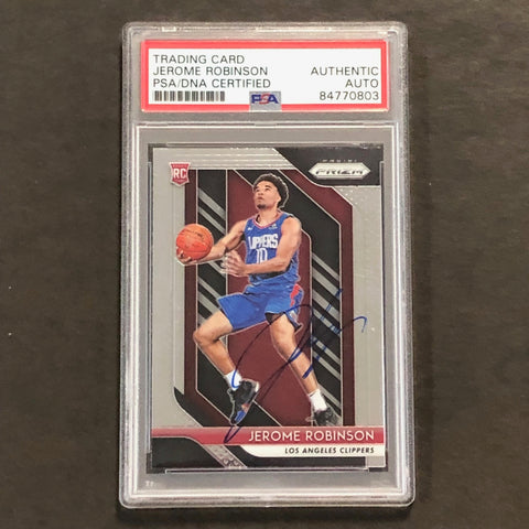 2018-19 Panini Prizm #194 JEROME ROBINSON Signed Card AUTO PSA Slabbed Clippers