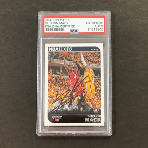 2014-15 Panini NBA Hoops #101 Shelvin Mack Signed Card AUTO PSA Slabbed Hawks