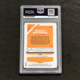 2019-20 Panini Optic #61 Wesley Matthews Signed Card AUTO PSA Slabbed Bucks