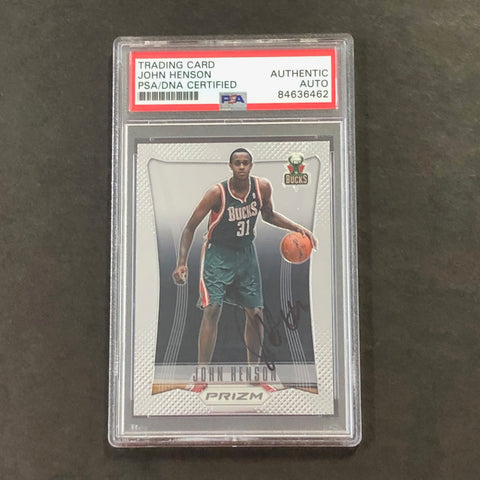 2012-13 Panini Prizm #251 John Henson Signed Card AUTO PSA Slabbed