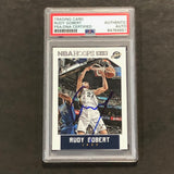 2015 NBA Hoops #138 Rudy Gobert Signed Card AUTO PSA Slabbed Jazz