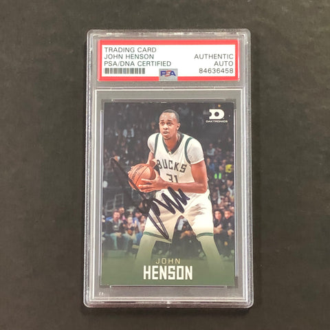 Daktronics Basketball John Henson Signed Card AUTO PSA Slabbed