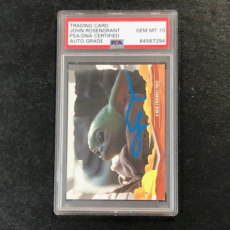 2020 Topps Star Wars The Mandalorian #15 John Rosengrant Signed Card AUTO 10 PSA/DNA Encapsulated Slabbed