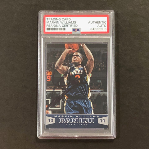 2013-14 Panini Basketball #44 Marvin Williams Signed AUTO PSA Slabbed Jazz