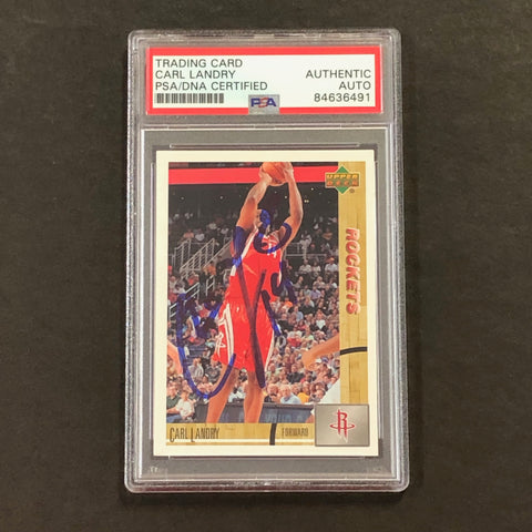 2008-09 NBA Upper Deck #175 Carl Landry Signed Card AUTO PSA/DNA Slabbed