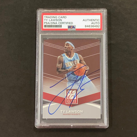 2014-15 Panini Donruss #48 Ty Lawson Signed Card AUTO PSA Slabbed Nuggets