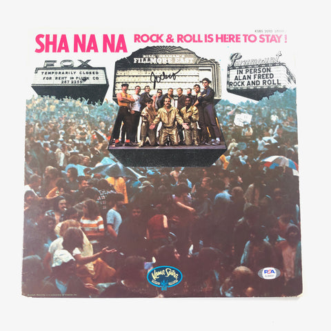 Jocko Marcellino signed Rock & Roll is Here to Stay Vinyl PSA/DNA Album autographed Sha Na Na