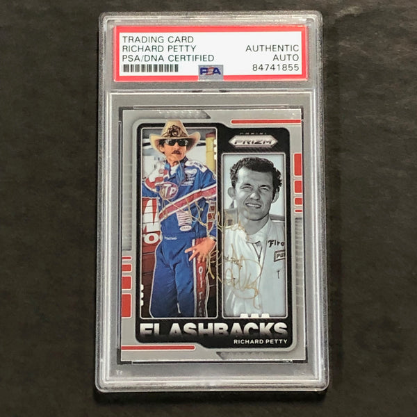 2021 Panini Prizm Racing Flashbacks #77 Richard Petty Signed Card