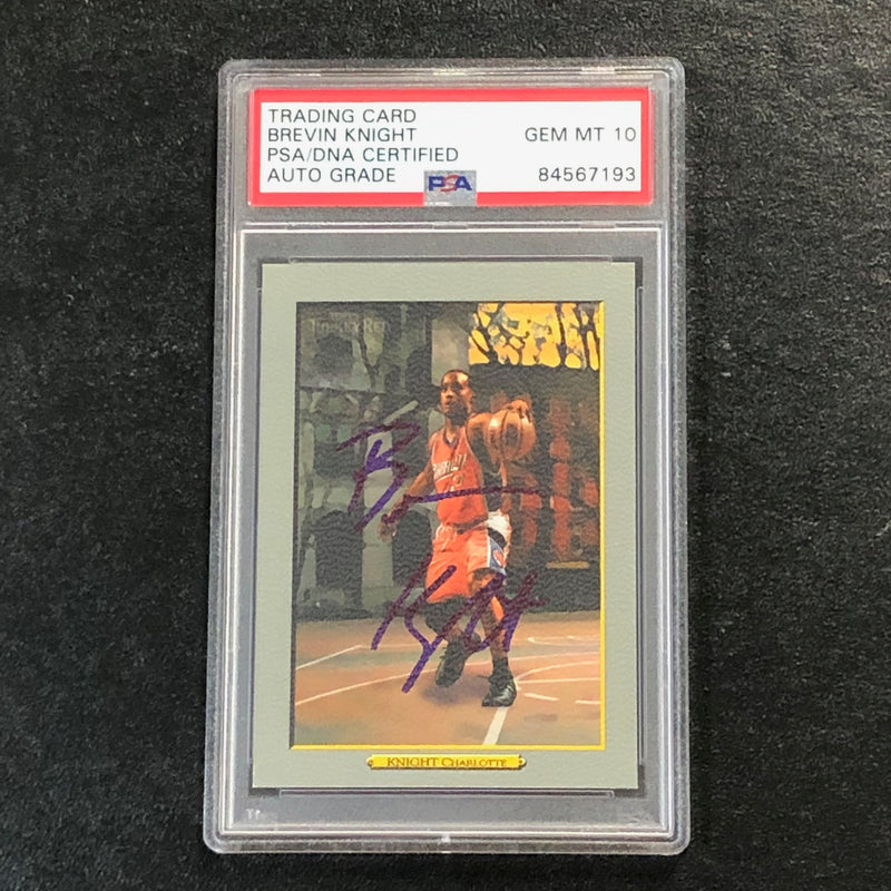 2006-07 Topps Turkey Red #155 Brevin Knight Signed Card AUTO 10 PSA Slabbed Bobcats