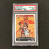 2014-15 NBA Panini NBA Hoops #102 Robin Lopez Signed Card AUTO PSA Slabbed